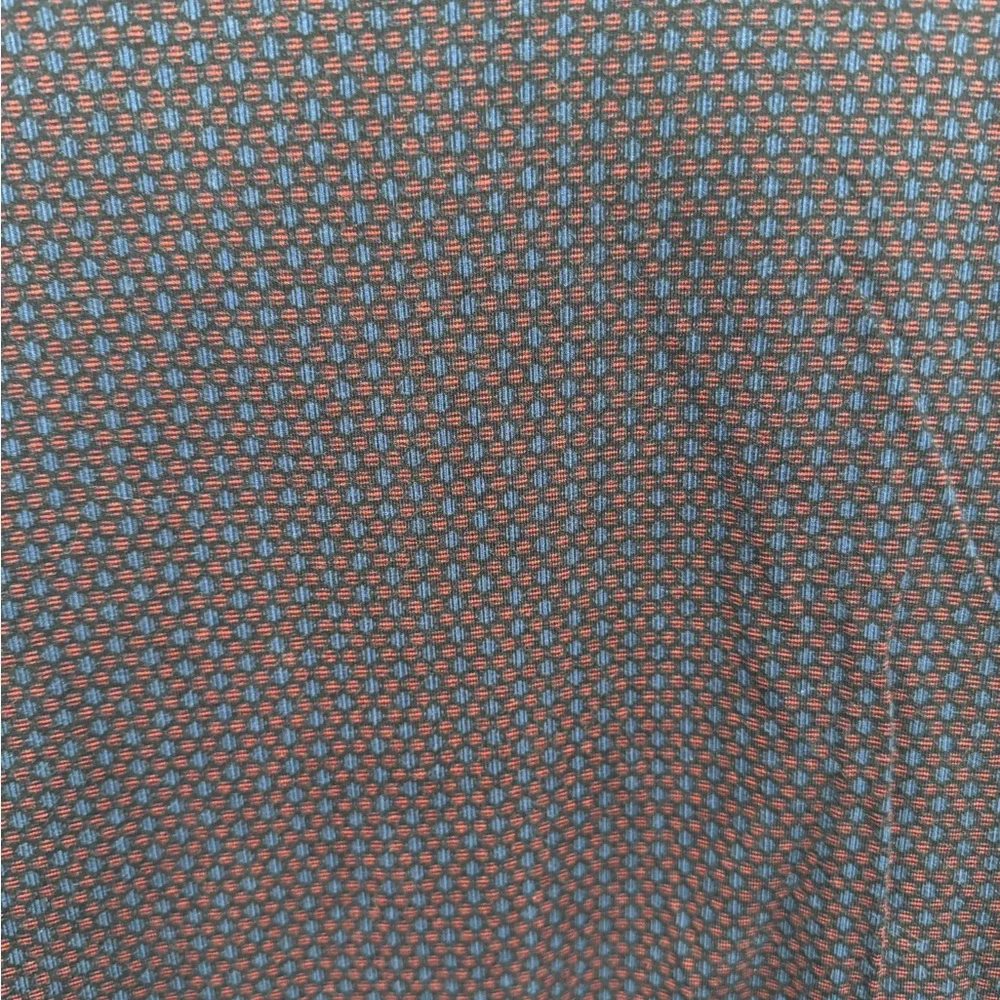 Mens EXPRESS Navy Red Patterned Shirt Size XL - Picture 3 of 8